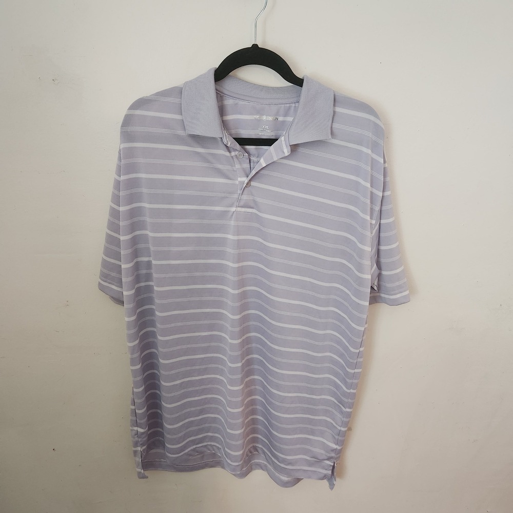 Chereskin Light Grey Striped Polo Men's‎ Size XXL